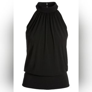 Boston Proper Mock Neck Halter Top